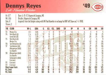 2001 Kahn's Cincinnati Reds #NNO Dennys Reyes Back