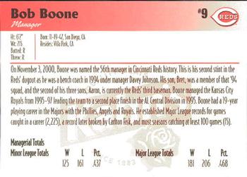 2001 Kahn's Cincinnati Reds #NNO Bob Boone Back