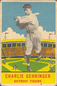 1933 DeLong Gum (R333) #5 Charlie Gehringer Front
