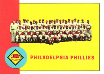 1963 Topps #13 Philadelphia Phillies Front
