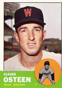 1963 Topps #374 Claude Osteen Front