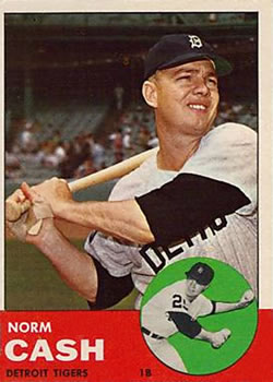 1963 Topps #445 Norm Cash Front