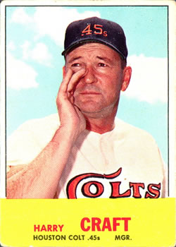 1963 Topps #491 Harry Craft Front