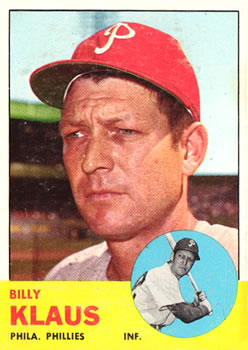 1963 Topps #551 Billy Klaus Front