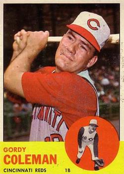 1963 Topps #90 Gordy Coleman Front