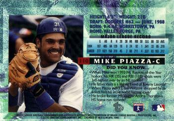 1995 Topps Embossed #110 Mike Piazza Back