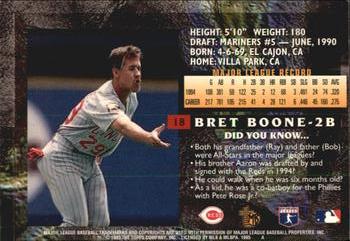 1995 Topps Embossed #18 Bret Boone Back