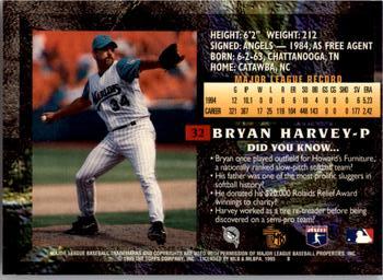 1995 Topps Embossed #32 Bryan Harvey Back