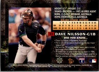 1995 Topps Embossed #33 Dave Nilsson Back