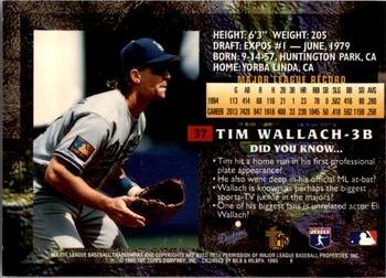 1995 Topps Embossed #37 Tim Wallach Back