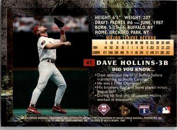 1995 Topps Embossed #47 Dave Hollins Back