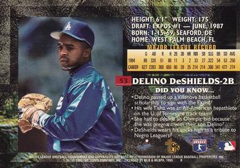 1995 Topps Embossed #53 Delino DeShields Back