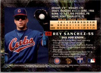 1995 Topps Embossed #59 Rey Sanchez Back