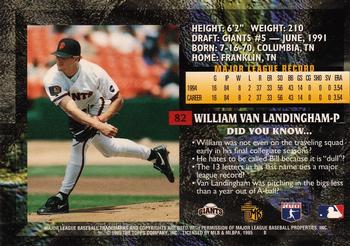 1995 Topps Embossed #82 William Van Landingham Back