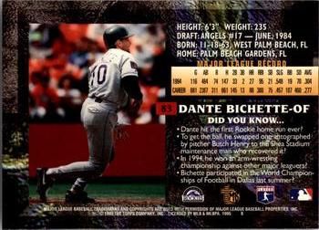 1995 Topps Embossed #83 Dante Bichette Back