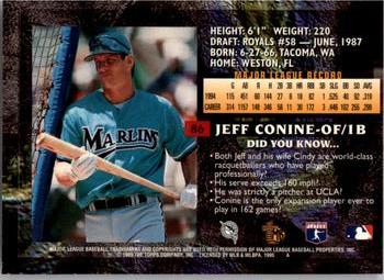 1995 Topps Embossed #86 Jeff Conine Back