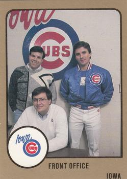 1988 ProCards #553 Iowa Cubs Front Office (David Chavez / Sam Bernabe / Vince Cotroneo) Front