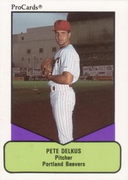 1990 ProCards AAA #242 Pete Delkus Front