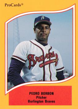 1990 ProCards A and AA #124 Pedro Borbon Jr. Front