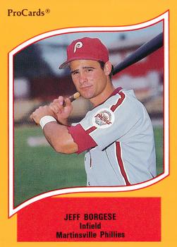 1990 ProCards A and AA #194 Jeff Borgese Front