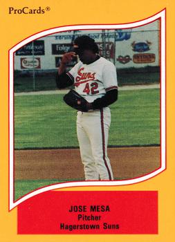 1990 ProCards A and AA #4 Jose Mesa Front