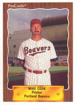 1990 ProCards #171 Mike Cook Front