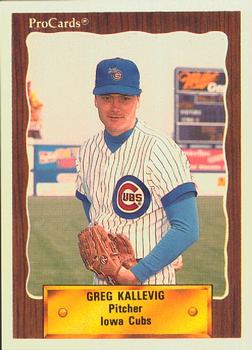 1990 ProCards #314 Greg Kallevig Front