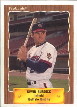 1990 ProCards #378 Kevin Burdick Front