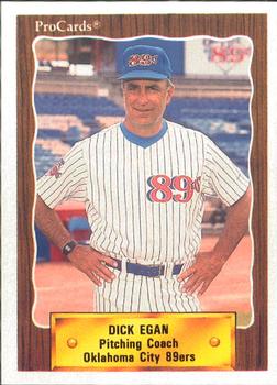 1990 ProCards #449 Dick Egan Front