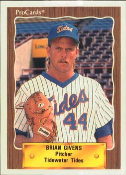 1990 ProCards #537 Brian Givens Front
