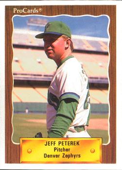 1990 ProCards #623 Jeff Peterek Front