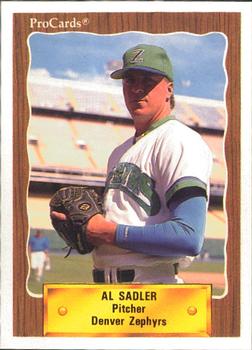 1990 ProCards #626 Al Sadler Front