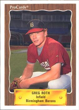 1990 ProCards #1115 Greg Roth Front