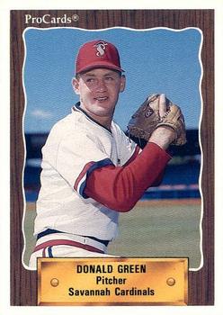 1990 ProCards #2066 Donald Green Front