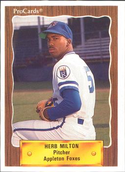 1990 ProCards #2092 Herb Milton Front