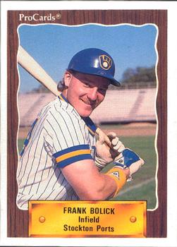 1990 ProCards #2192 Frank Bolick Front
