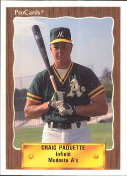1990 ProCards #2222 Craig Paquette Front