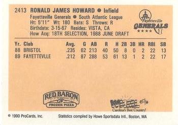 1990 ProCards #2413 Ron Howard Back