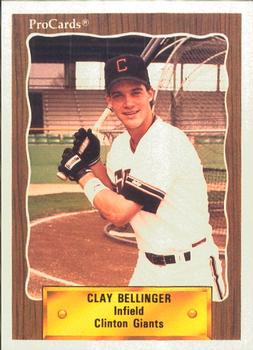 1990 ProCards #2558 Clay Bellinger Front