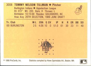 1990 ProCards #3008 Tommy Tillman Back