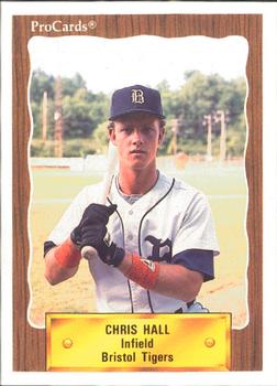 1990 ProCards #3155 Chris Hall Front