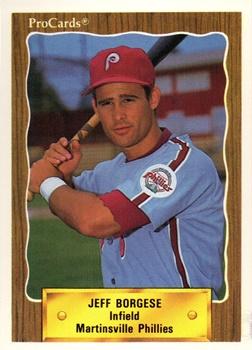 1990 ProCards #3201 Jeff Borgese Front