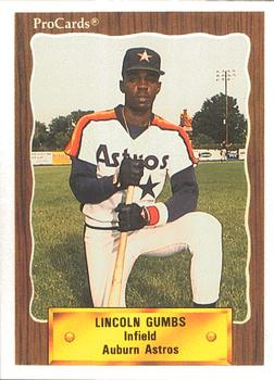 1990 ProCards #3409 Lincoln Gumbs Front