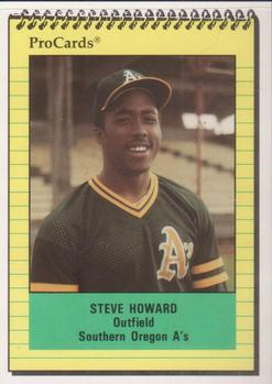 1991 ProCards Southern Oregon A's Anniversary #SOA23 Steve Howard Front