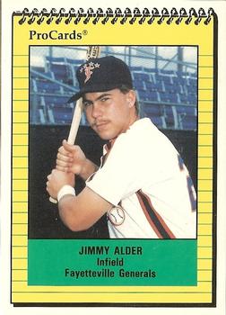 1991 ProCards #1176 Jimmy Alder Front