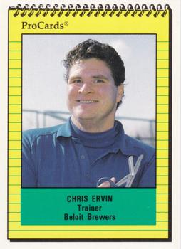 1991 ProCards #NNO Chris Ervin Front