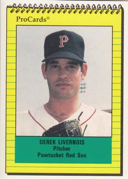 1991 ProCards #34 Derek Livernois Front
