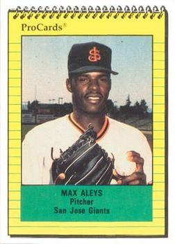 1991 ProCards #1 Max Aleys Front
