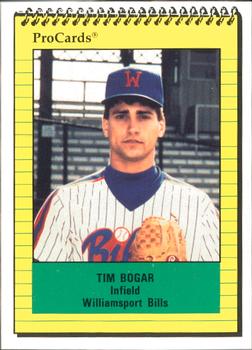 1991 ProCards #298 Tim Bogar Front