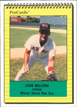 1991 ProCards #499 John Malzone Front